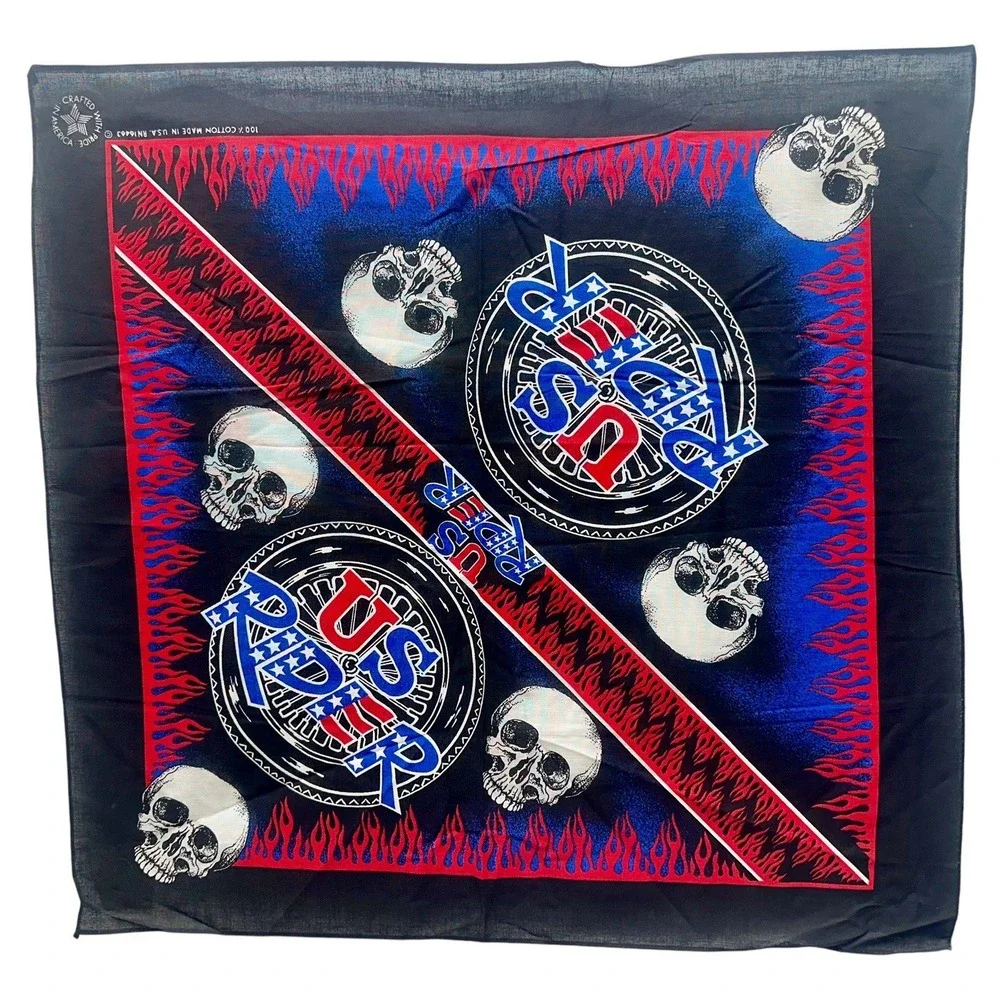 Vintage Harley Davidson US Rider Bandanna 21x22 Inches